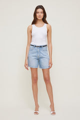 Oval Skinny Faux Leather Belt