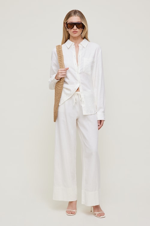 Leo Linen Wide Leg Pants