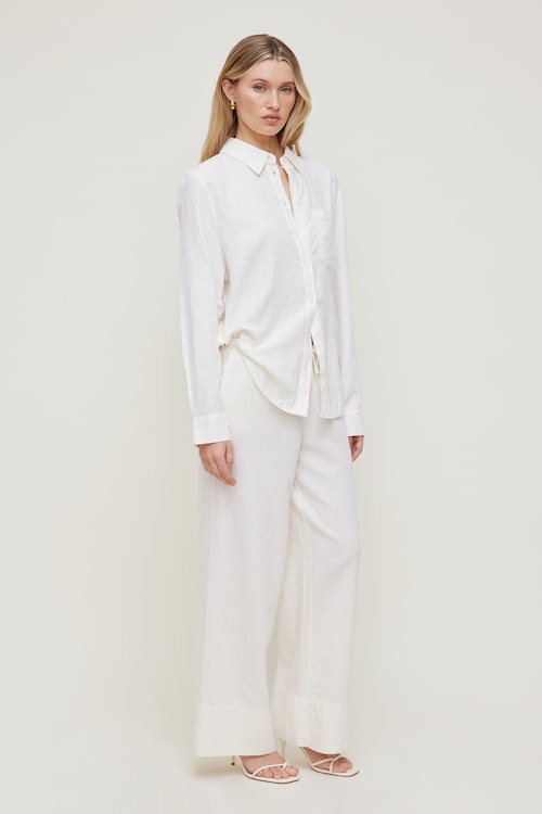 Leo Linen Wide Leg Pants