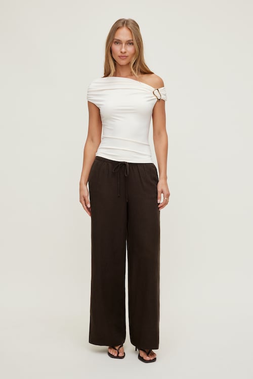 Leo Linen Wide Leg Pants