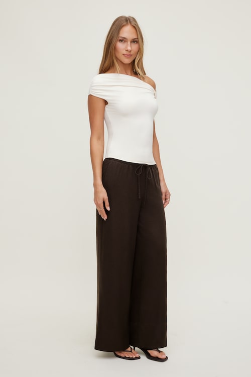 Leo Linen Wide Leg Pants