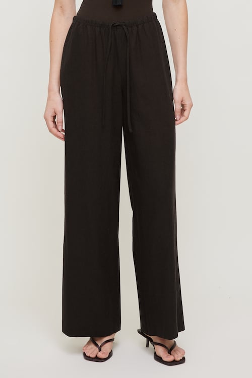 Leo Linen Wide Leg Pants