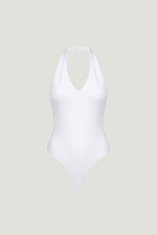 Sculpt Plunge Halter Bodysuit