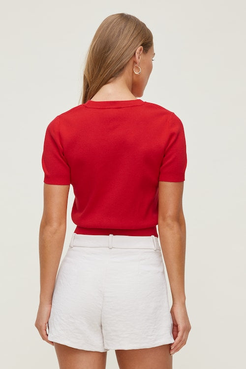 Clara Short Sleeve Sweater