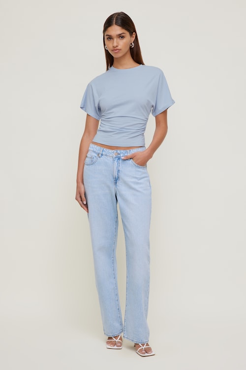 Mika Mid Rise Relaxed Straight Leg Jeans
