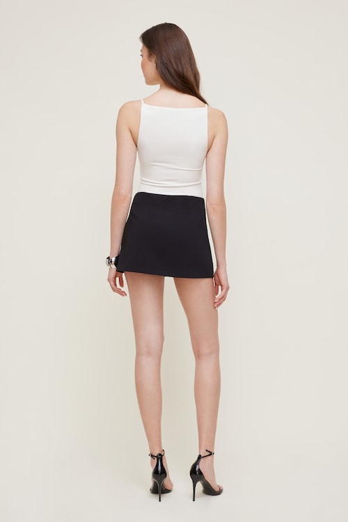 Stacie Faux Leather Mini Skort