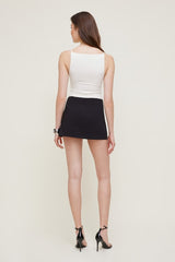 Stacie Faux Leather Mini Skort