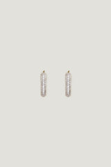 U Shaped Pavé Hoop Earrings