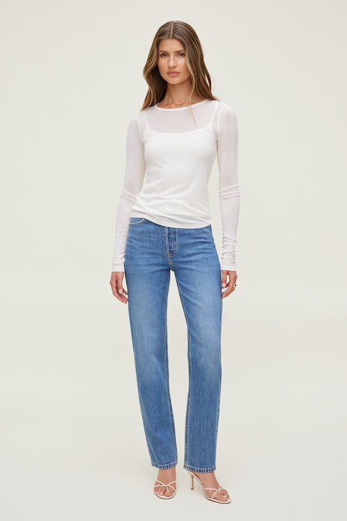 Olivia Comfort High Rise Straight Leg Jeans