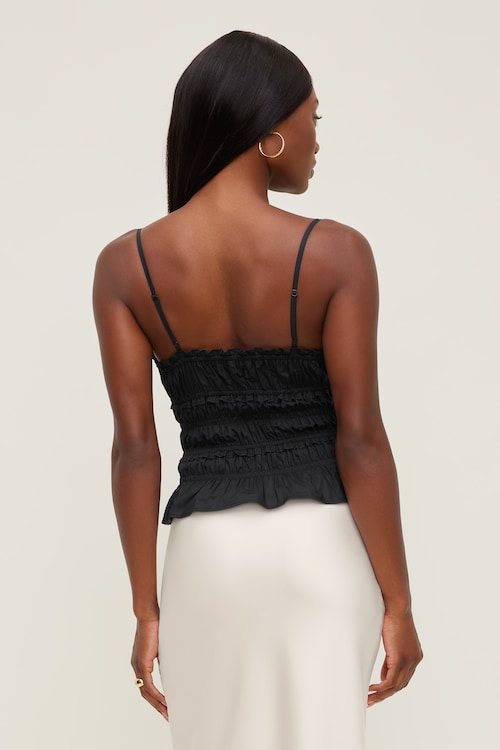 Smocked Poplin Cami Top