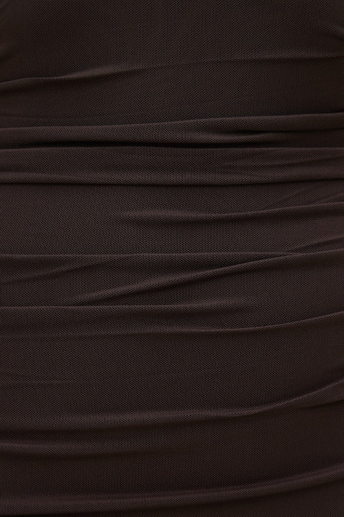 Reia Halter Mesh Maxi Dress