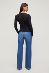 Sheer Layered Cami and Long Sleeve T Shirt