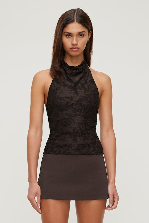 Jacquard Halter Top