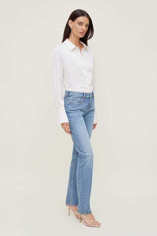 Mid Rise Slim Cigarette Leg Jeans