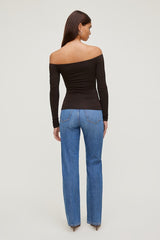Off Shoulder Long Sleeve Top