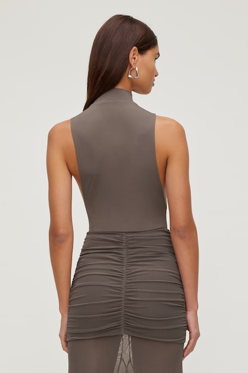 Sculpt Mock Neck Sleeveless Bodysuit