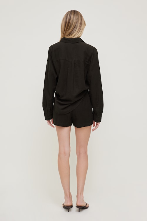 Linen High Rise Shorts