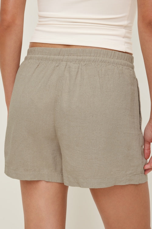 Linen High Rise Shorts