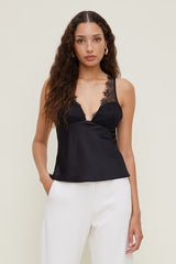 Satin Lace Cami Top