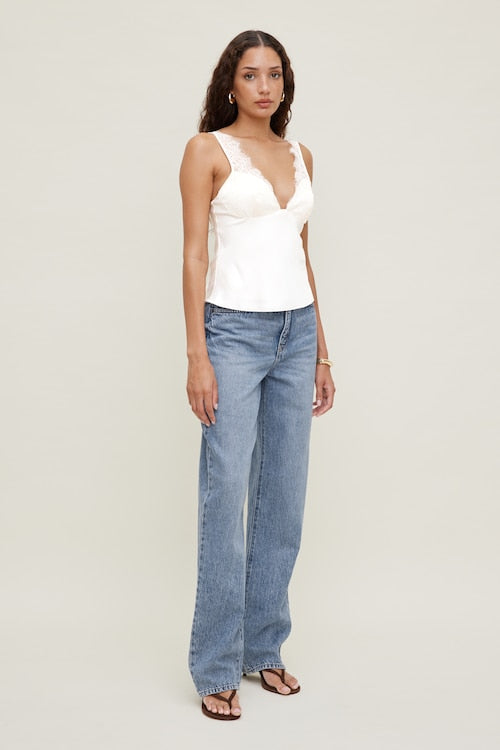 Satin Lace Cami Top