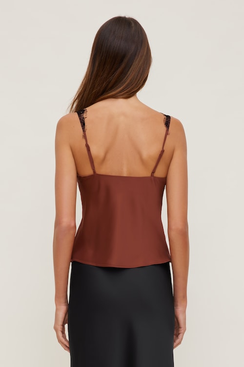 Satin Lace Cami Top
