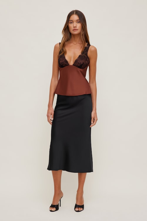 Satin Lace Cami Top