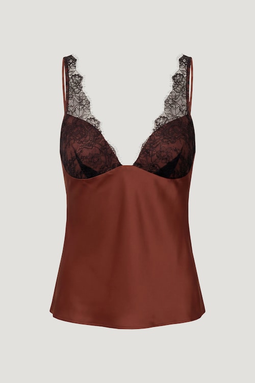 Satin Lace Cami Top