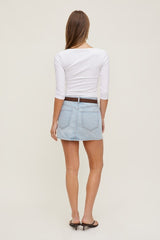 Gia Denim Mini Skort