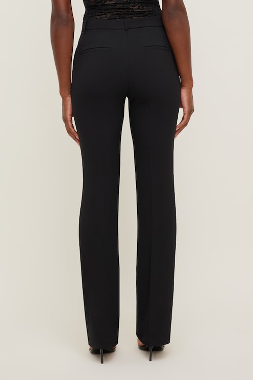 High Rise Slim Straight Leg Pants