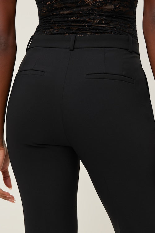 High Rise Slim Straight Leg Pants