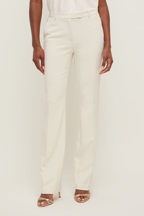 High Rise Slim Straight Leg Pants