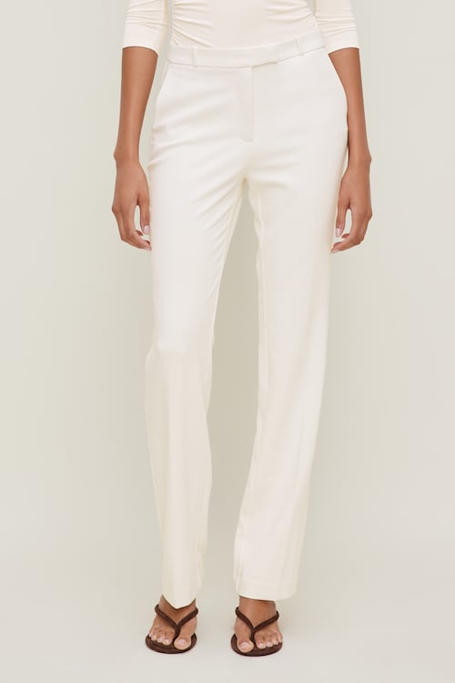 High Rise Slim Straight Leg Pants