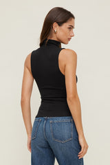 Sleeveless Turtleneck Top