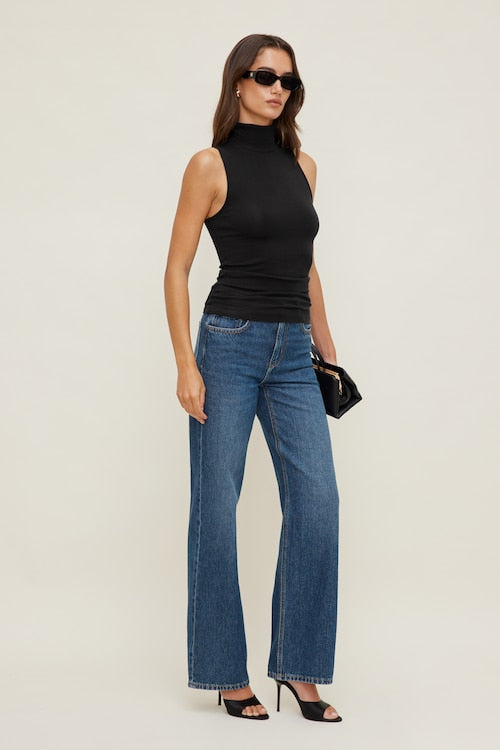 Sleeveless Turtleneck Top