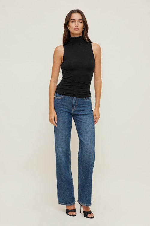 Sleeveless Turtleneck Top