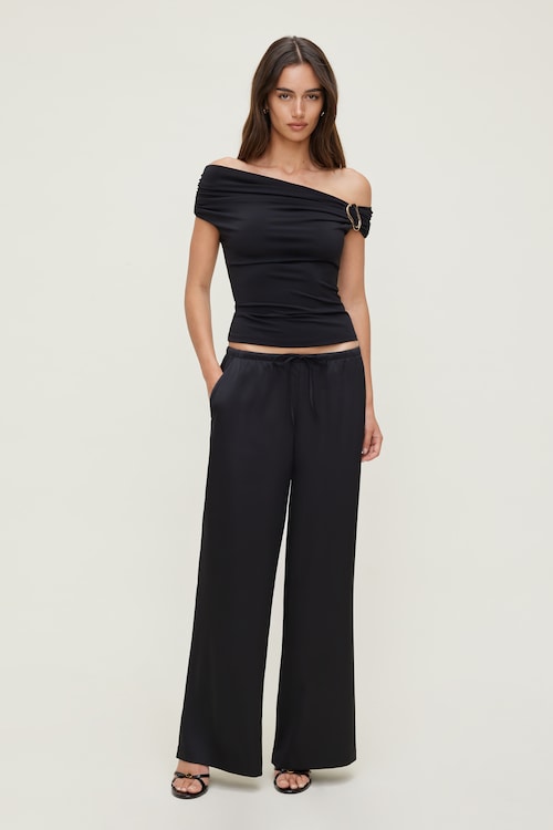 Leo Satin Wide Leg Pants