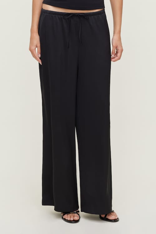 Leo Satin Wide Leg Pants