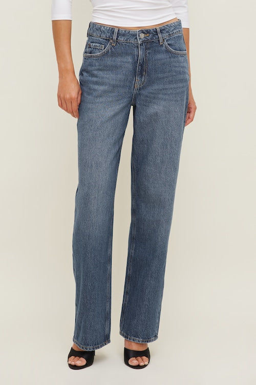 Mika Mid Rise Relaxed Straight Leg Jeans