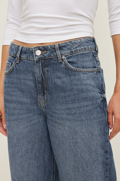 Mika Mid Rise Relaxed Straight Leg Jeans