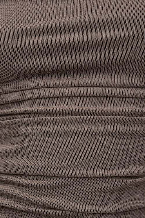 Ruched Mesh Tank Top