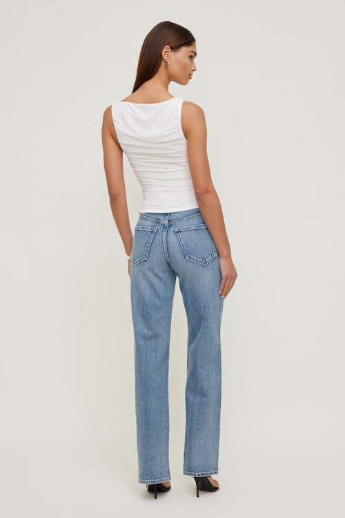 Ruched Mesh Tank Top