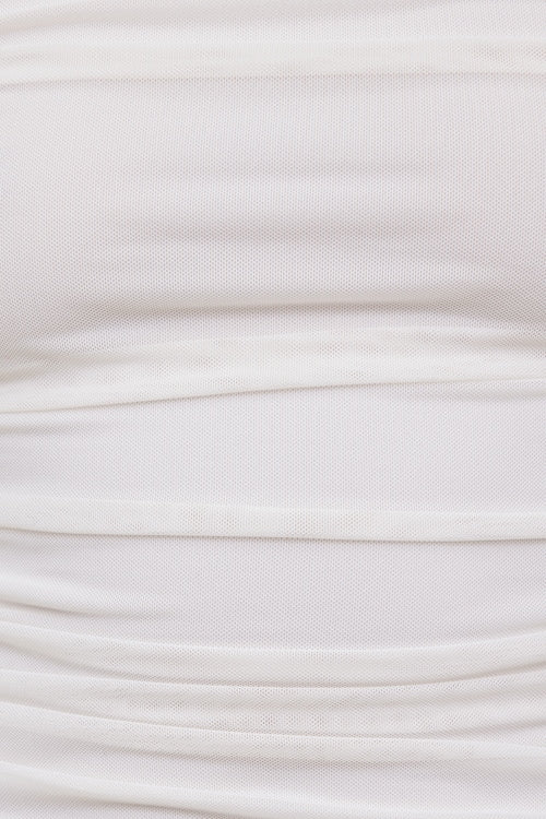 Ruched Mesh Tank Top
