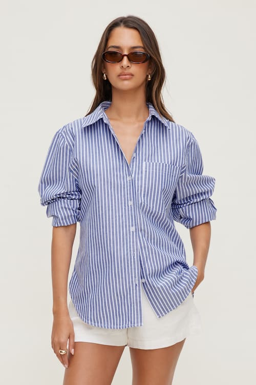 Striped Poplin Shirt