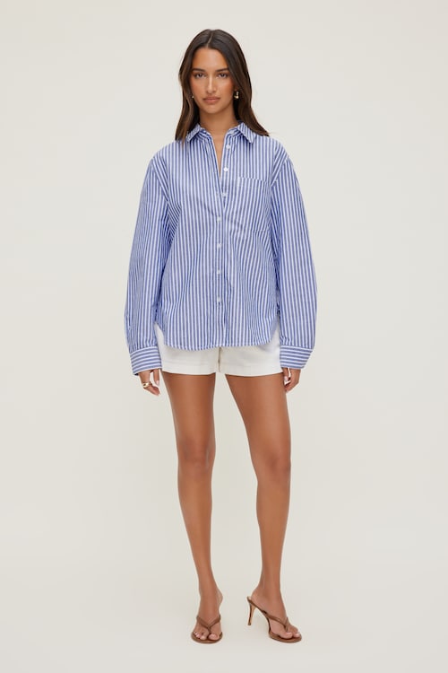 Striped Poplin Shirt