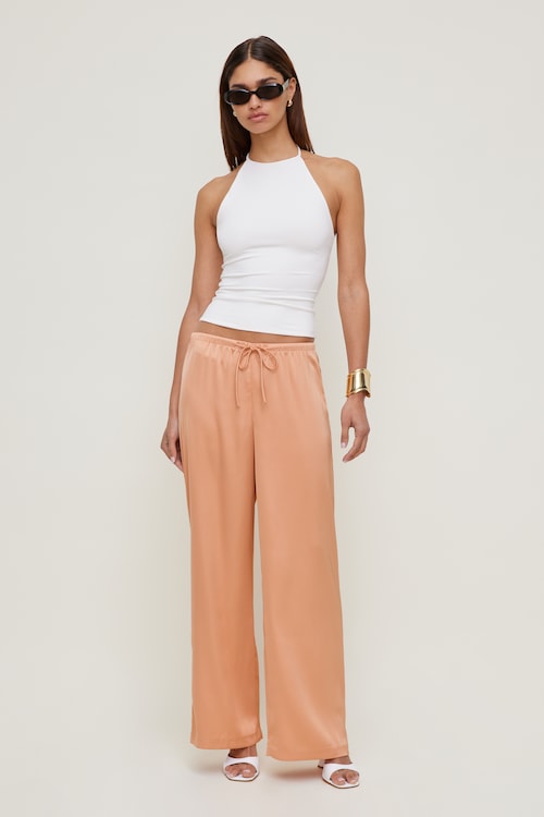 Leo Satin Wide Leg Pants