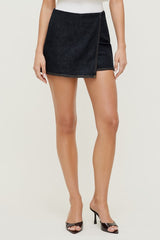 Akaia Stretch Denim Mini Skort
