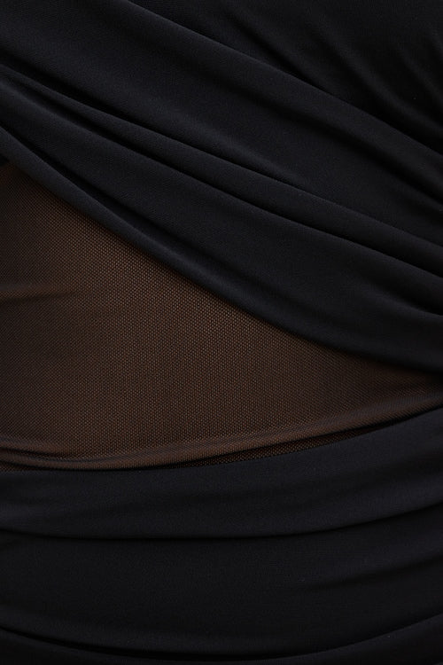 Sculpt Draped Mini Dress