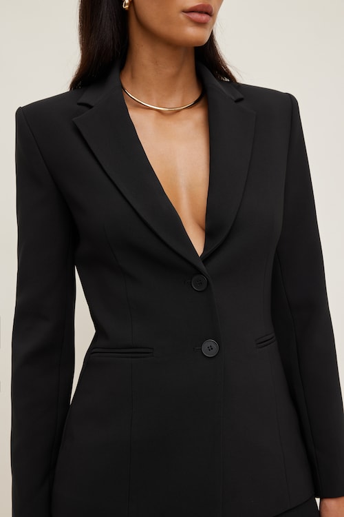Anna Cinched Crepe Blazer