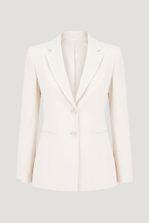 Anna Cinched Crepe Blazer