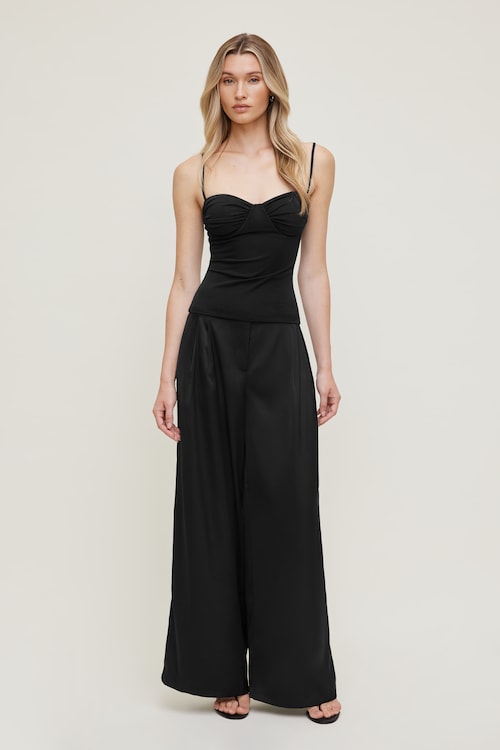 Satin Wide Leg Pants